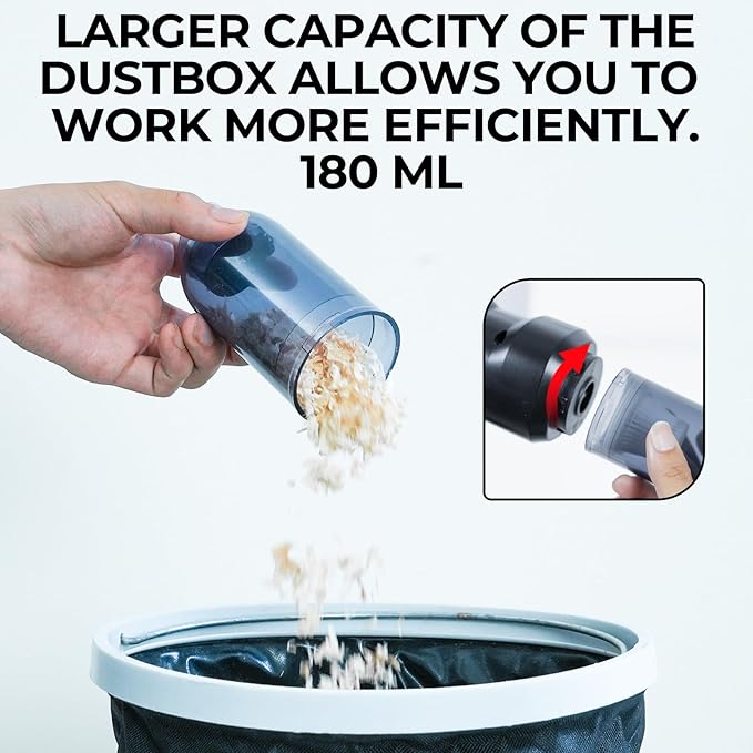 Handheld Car Vacuum Wireless, Handheld Vacuum Cleaner with 21000pa High Power Suction, Two Batteries Long Endurance, 18V/120W Mini Vacuum Cleaner for Car, Home, Office, Pet