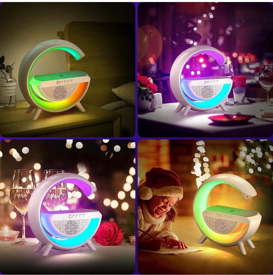 G Speaker Lamp 3 in 1 Multi-Function Bluetooth Speaker with Wireless Fast Charging, RGB Light
