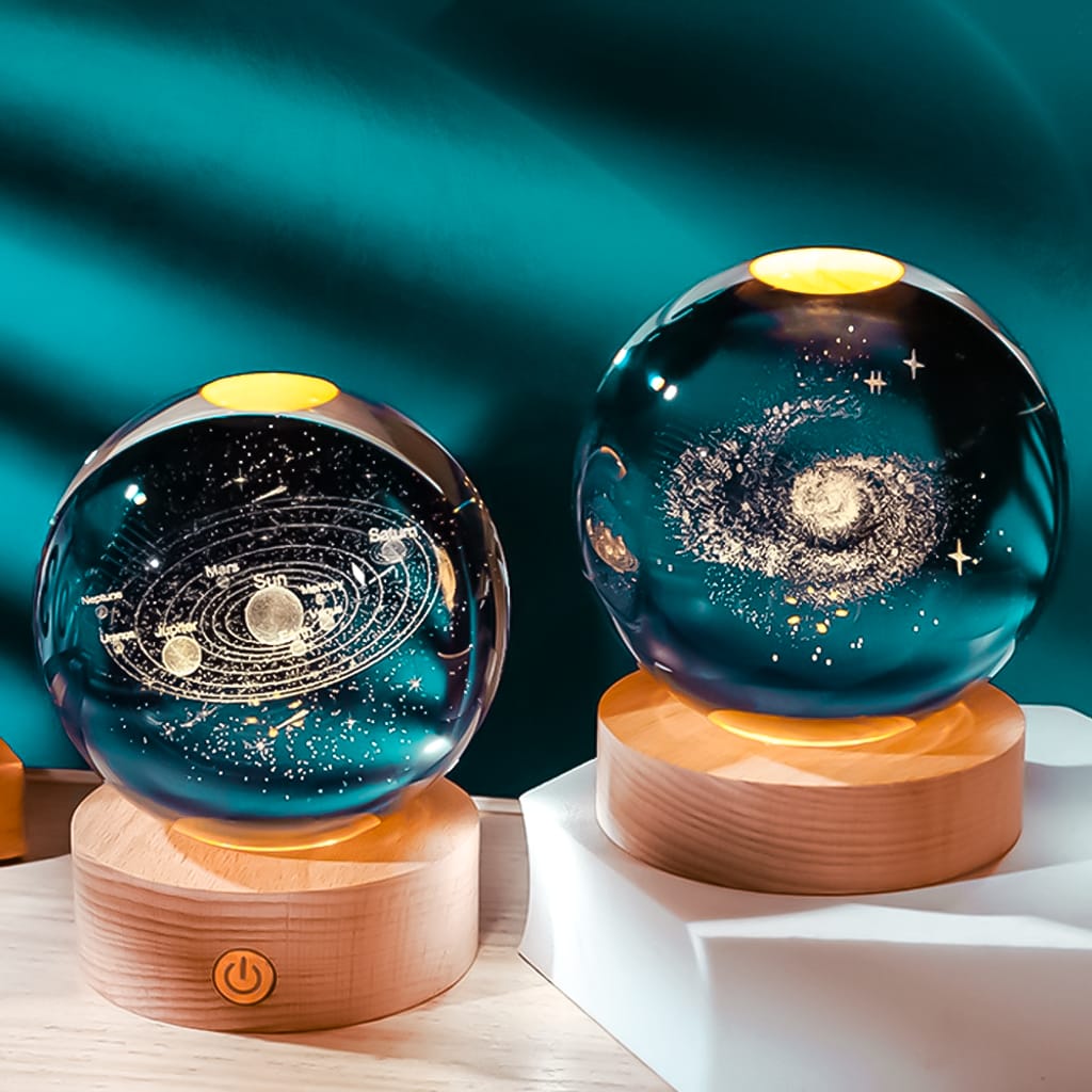 CRYSTAL SPACE BALL LAMP NEW: 🏆2024 RATED “PINTEREST-Y NIGHTLIGHT” FOR ALL ROOMS 🌠Astrophiles assemble! 🌙Charm to all eyes 😲Captivating design