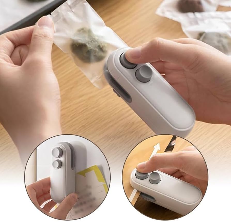 Portable Mini Sealing Machine, Handheld Packet Sealer for Food, Snacks, Chips, Fresh Storage, Plastic Bags Sealing Machine
