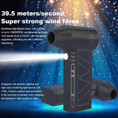 Portable Turbo Fan Turbine Jet Blower 130,000Rpm W/High-Speed Brushless Motor Top Speed 100Mph Airflow Strong Wind Fan