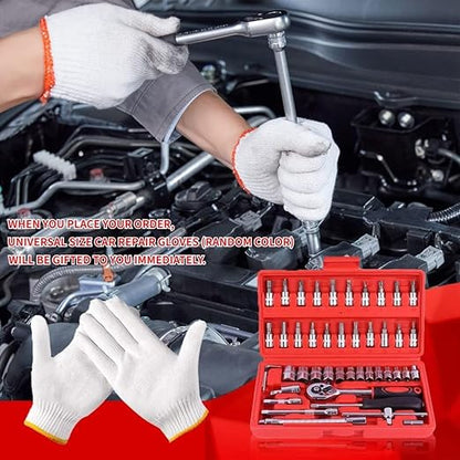 46 in 1 Pcs Tool Kit Multi-Purpose Stainless Steel Tool Kit Set