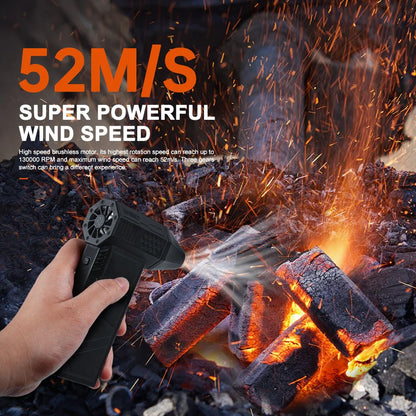 Portable Turbo Fan Turbine Jet Blower 130,000Rpm W/High-Speed Brushless Motor Top Speed 100Mph Airflow Strong Wind Fan