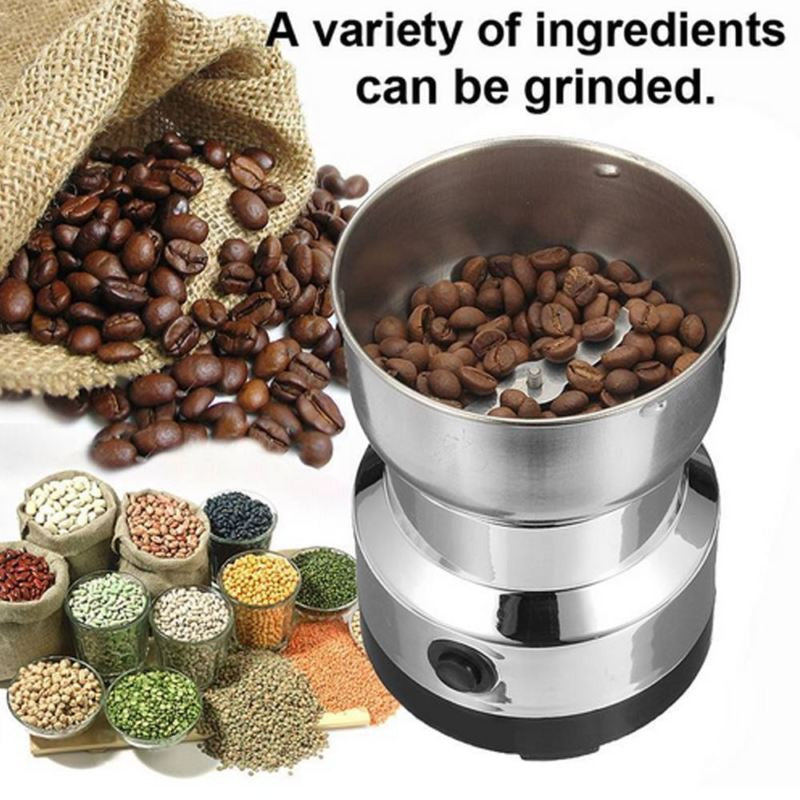 Nima Electric Grinder, Stainless Steel, Coffee Spice Nuts Grains Bean Grinder