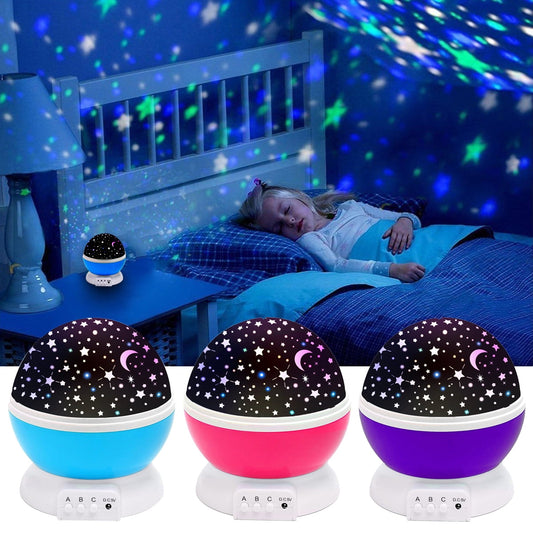 Star Master Projector Night Light lamp for Kids Bedroom Lights Stars Kid Room Sky Rotating Night Light Lamp Projector, Rotating Projector with Colors 360 Degree