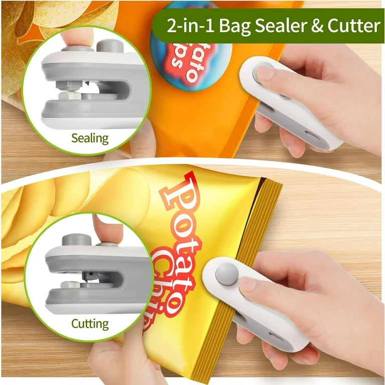 Portable Mini Sealing Machine, Handheld Packet Sealer for Food, Snacks, Chips, Fresh Storage, Plastic Bags Sealing Machine
