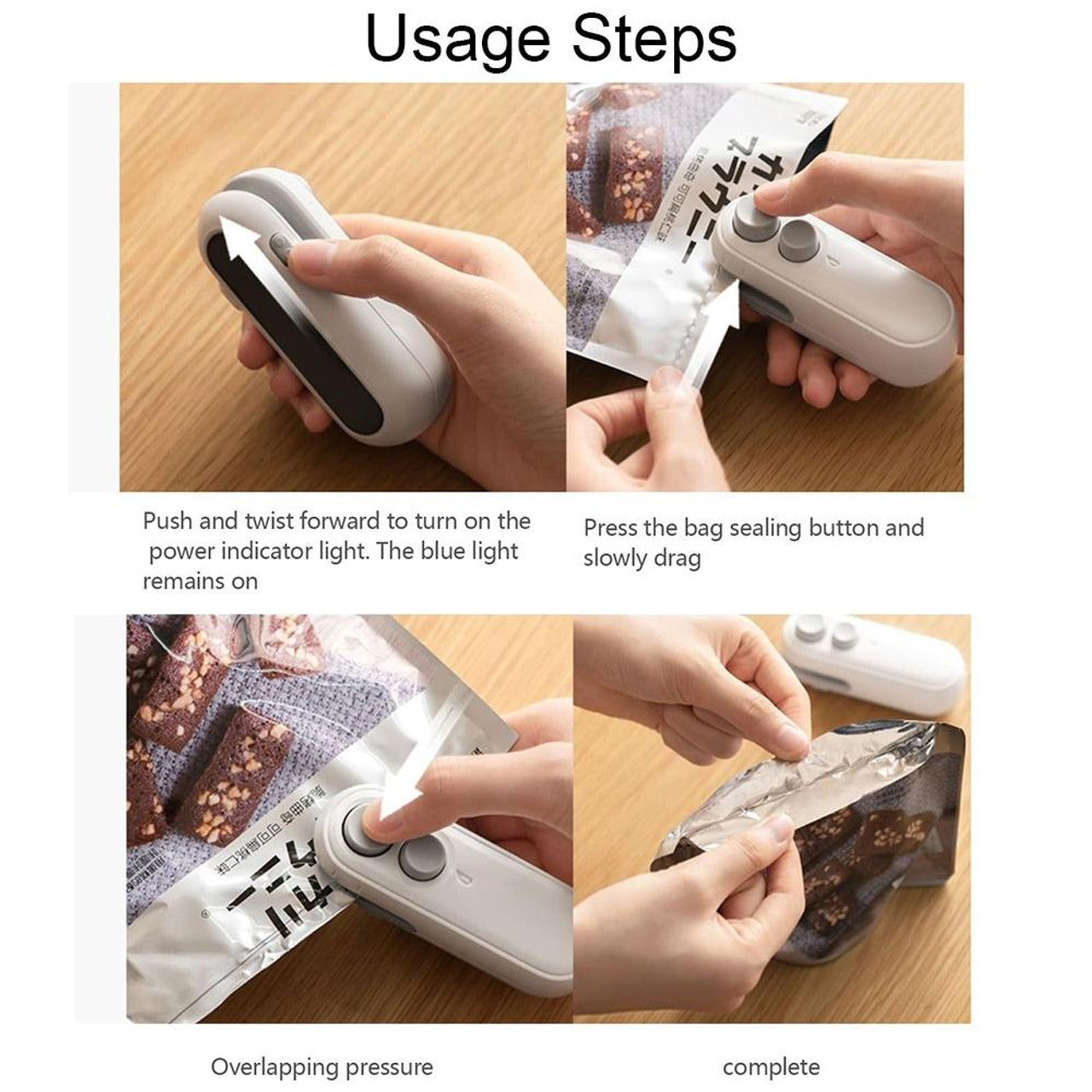 Portable Mini Sealing Machine, Handheld Packet Sealer for Food, Snacks, Chips, Fresh Storage, Plastic Bags Sealing Machine